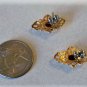 Vintage Sterling Silver Gold Plated Garnet Stud Earrings Lot w Surg Steel Post