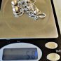 Vtg Sterling Silver MODERNIST Geometric Linkd & GF Balls Bracelet Lot 8"