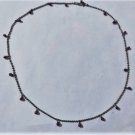 Vintage Sterling Silver Rhodolite Garnet Beaded Ball Chain Necklace Lot  18"