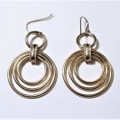 Vintage 925 Gold Vermeil MODERNIST Concentric Ring Dangle Drop Earrings Lot