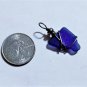 Vintage Sterling Silver Wire Wrapped Blue Sea Glass Necklace Pendant Lot