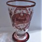 Antique German Cranberry Cut Glass Wedding Goblet Lot