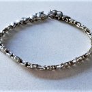 Vintage Sterling Silver Hearts Xs Link Bracelet Lot 7"