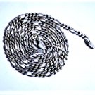 Vintage Sterling Silver ITALY Cuban Figaro Chain Necklace Lot 24"