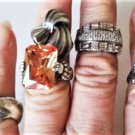 Vintage Sterling Silver Rings Lot Collection Sizes 6.5 - 7.5