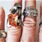 Vintage Sterling Silver Rings Lot Collection Sizes 6.5 - 7.5