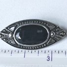 Antique Victorian Edwardian Sterling Silver Onyx Marcasite Pin Brooch Lot
