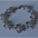 Vintage Sterling Silver PREMEX Sea Turtles Links Bracelet Lot 8-1/8"