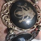 Vintage Pre-WWII Siam Big Sterling Silver Niello Bracelet Lot