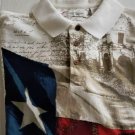 Vintage AMERICAN SUMMER CLOTHING CO. July 4th Short Sleeve Knit Polo Shirt Sz L
