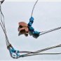 Vtg Sterling *Liquid*  Silver Southwest Turquoise & Bear Fetish Necklace Lot