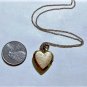 Vtg 12K Gold Filled Mother of Pearl Faced Heart Locket Pendant Necklace Lot 16"