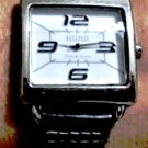 Vintage ECCLISSI Sterling Silver Case MODERNIST Woven Band Watch New Battery