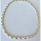 Vintage Sterling Silver XO Hearts Chain Necklace Lot 16.5"