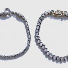 Vintage Sterling Silver BALI Byzantine & CZ Tennis Bracelet Lot of 2
