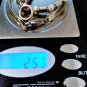 Vintage Sterling Silver Beaded & Herringbone Heavy Bracelets Lot 2 Pcs