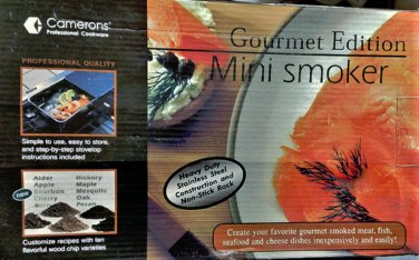 CAMERON'S Mini Smoker Grill Stainless Portable Camping Hiking Wood Chip Cooker