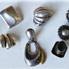 Sterling Silver Southwest MEXICO Mixed Single Deco Earrings Lot Collection