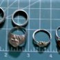Vtg Sterling Silver CZ Marcasite Rose Turtle Claddagh Rings Lot Collection 7