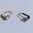 Vintage Gold Filled Topaz Leverback Earrings Lot