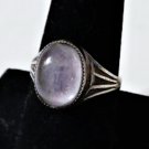 Antique Victorian Sterling Silver Glass Cab Ring Lot Size 9.5