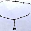 Vtg Sterling Liquid Silver SOUTHWEST Rhodolite Garnet Lariat Necklace Lot 16.5"