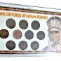 Encased Collection of 10 US Indian Head Cent Pennies !888 & 1900-08