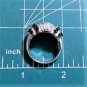 Vintage Sterling Silver CZ & Black Crystal Dome Ring Lot Sz 8