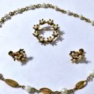 Vintage Gold Filled Retro Real Pearl Art Deco Pin Earrings Bracelets Lot 6 Pcs