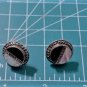 Vintage Sterling Silver Black onyx MOP w Marcasites Stud Post Earrings Lot