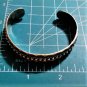 Vintage Sterling Silver LATON Mexico Serrated & Beaded Relief Cuff Bracelet Lot