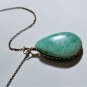 Vintage Gold Filled AMAZONITE Pendant Necklace Lot 22"