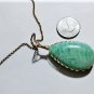 Vintage Gold Filled AMAZONITE Pendant Necklace Lot 22"