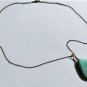Vintage Gold Filled AMAZONITE Pendant Necklace Lot 22"