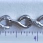 Vintage Sterling Silver Heart Links Diamond Tennis Bracelet Lot 6-3/4"