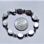 Vintage Sterling Silver SOUTHWEST Malachite Links Bracelet Lot 7"