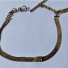 Antique Victorian Gold Filled Watch Chain with 10k Gold Slide