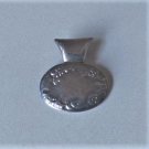 Vtg Sterling Silver Large Floral Wreathed Oval Engravable Necklace Pendant Lot