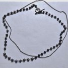Vintage Black Peacock Pearl Beaded and Ball Chain Necklaces Lot18"