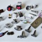 Vtg Sterling Silver & Mixed Lot Cufflinks Tie Bars & Tacs Prs + Quirky Singles