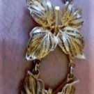 Antique 900 Silver Lovely Gold Gilded Filigree Flower Link Bracelet Lot 7-1/4"