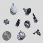 Vintage Sterling Silver Agate Amethyst Moonstone & Other Stones Pendants Lot 8