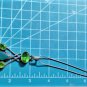 Vintage Sterling Silver Lg Green Agate & Peridot Art Deco Style Pendant Necklace