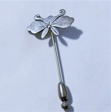 Vintage Sterling Silver Arts & Crafts Art Deco Orchid Stick Pin Brooch  Lot
