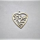 Vintage Sterling Silver *I Love You* Heart Charm Bracelet Charm Lot
