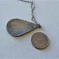 Vintage Sterling Silver MODERNIST Truquoise Inlay Cactus MEXICO Pendant Necklace