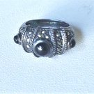 Vintage Sterling Silver Marcasite Black Onyx Tribal Ring Lot Sz 6