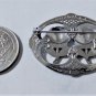Antique Edwardian Sterling Silver Lovely Marcasite Double Roses Pin Brooch Lot