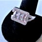 Vintage Sterling Silver TYCOON Large Flashy CZ Ring Lot Size 11