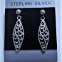 Vintage Sterling Silver Floral Openwork Dangle Drop Post Earrings Lot NOS